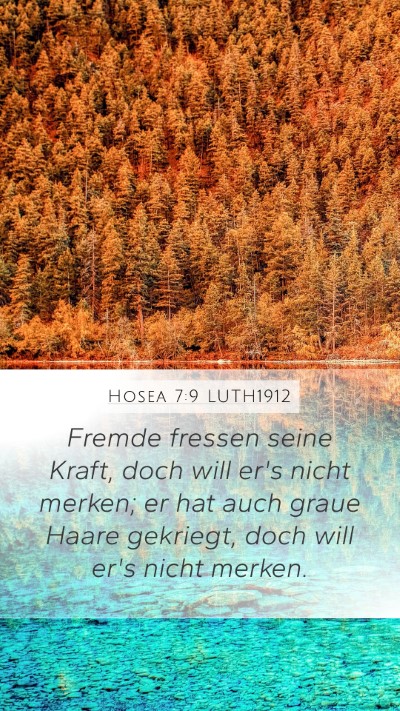 Hosea 7:9 LUTH1912 Bible Verse Image
