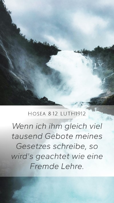 Hosea 8:12 LUTH1912 Bible Verse Image