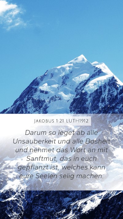 Jakobus 1:21 LUTH1912 Bible Verse Image