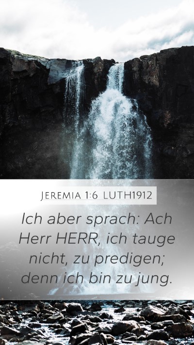 Jeremia 1:6 LUTH1912 Bible Verse Image