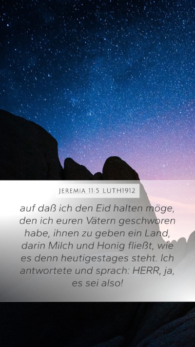 Jeremia 11:5 LUTH1912 Bible Verse Image