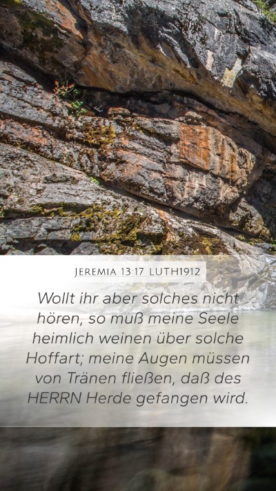 Jeremia 13:17 LUTH1912 Bible Verse Image