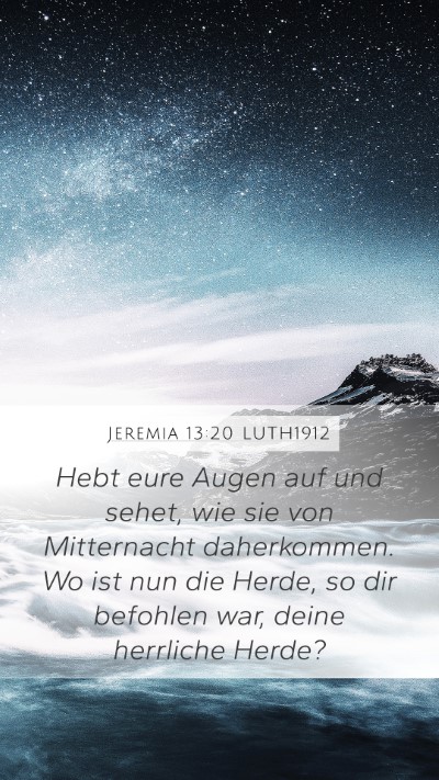 Jeremia 13:20 LUTH1912 Bible Verse Image