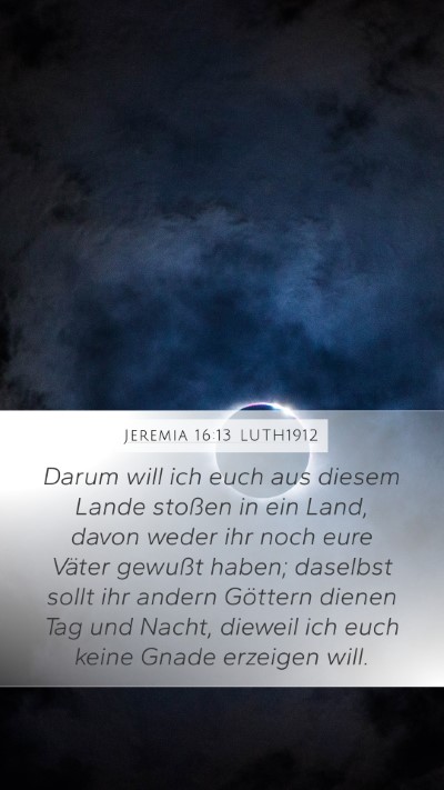 Jeremia 16:13 LUTH1912 Bible Verse Image