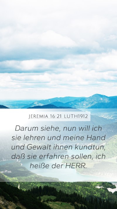 Jeremia 16:21 LUTH1912 Bible Verse Image