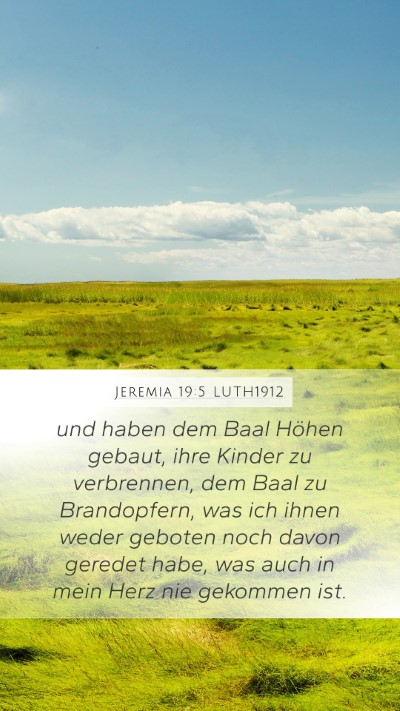 Jeremia 19:5 LUTH1912 Bible Verse Image