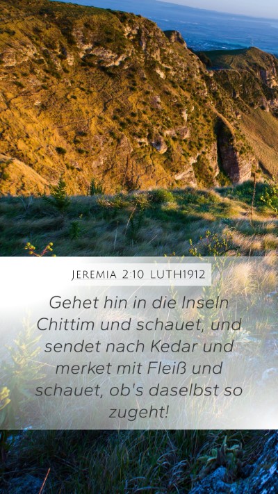 Jeremia 2:10 LUTH1912 Bible Verse Image