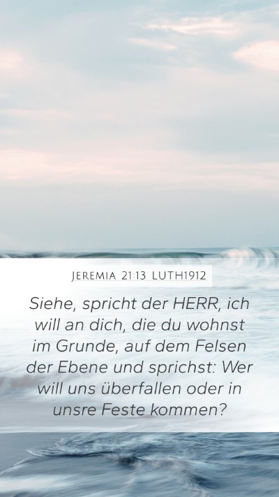 Jeremia 21:13 LUTH1912 Bible Verse Image