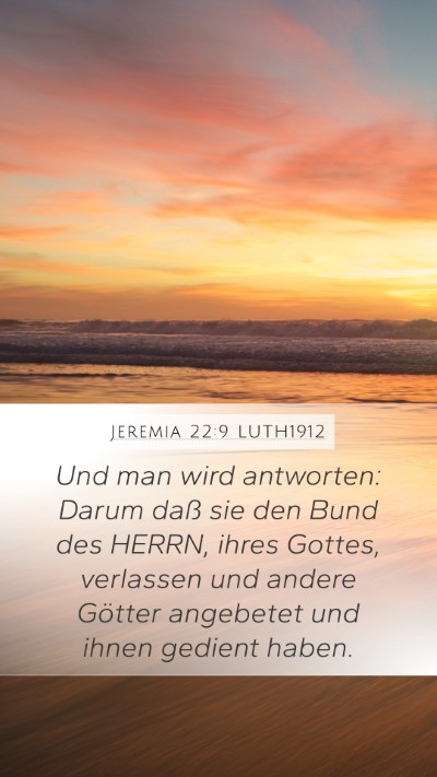 Jeremia 22:9 LUTH1912 Bible Verse Image
