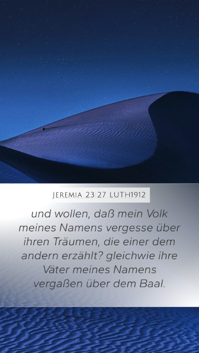Jeremia 23:27 LUTH1912 Bible Verse Image