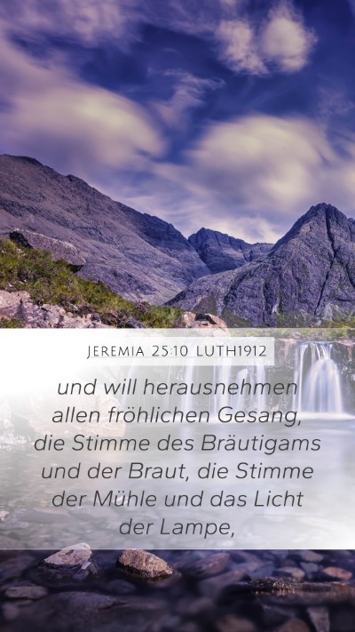 Jeremia 25:10 LUTH1912 Bible Verse Image