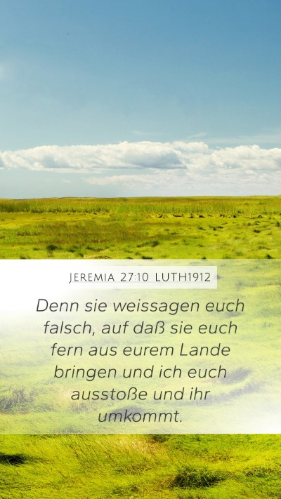 Jeremia 27:10 LUTH1912 Bible Verse Image