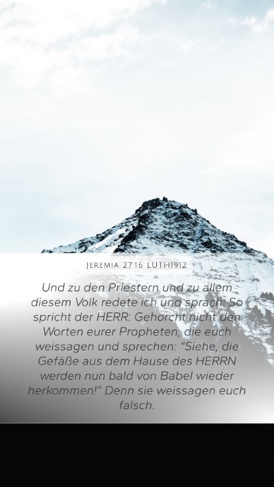 Jeremia 27:16 LUTH1912 Bible Verse Image