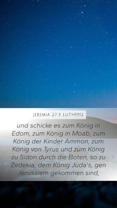 Jeremia 27:3 LUTH1912 Bible Verse Image