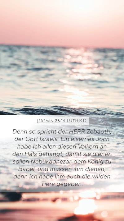 Jeremia 28:14 LUTH1912 Bible Verse Image
