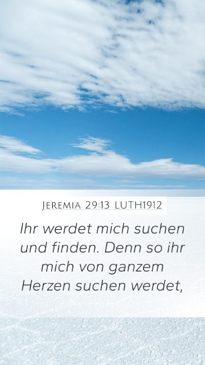 Jeremia 29:13 LUTH1912 Bible Verse Image