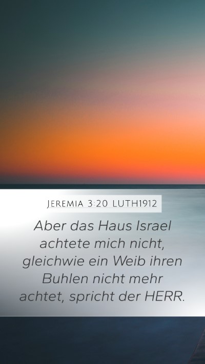 Jeremia 3:20 LUTH1912 Bible Verse Image
