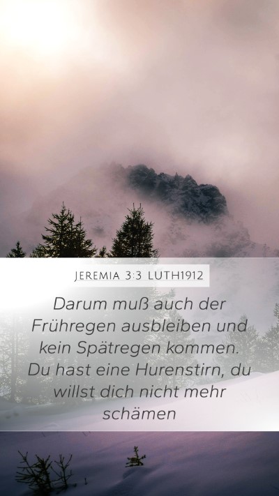 Jeremia 3:3 LUTH1912 Bible Verse Image