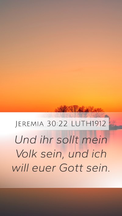 Jeremia 30:22 LUTH1912 Bible Verse Image