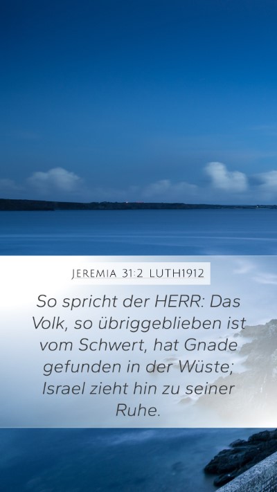 Jeremia 31:2 LUTH1912 Bible Verse Image