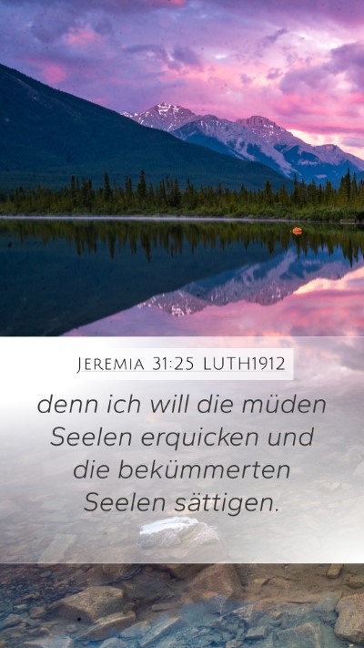 Jeremia 31:25 LUTH1912 Bible Verse Image