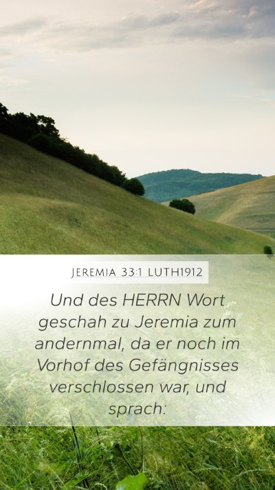 Jeremia 33:1 LUTH1912 Bible Verse Image