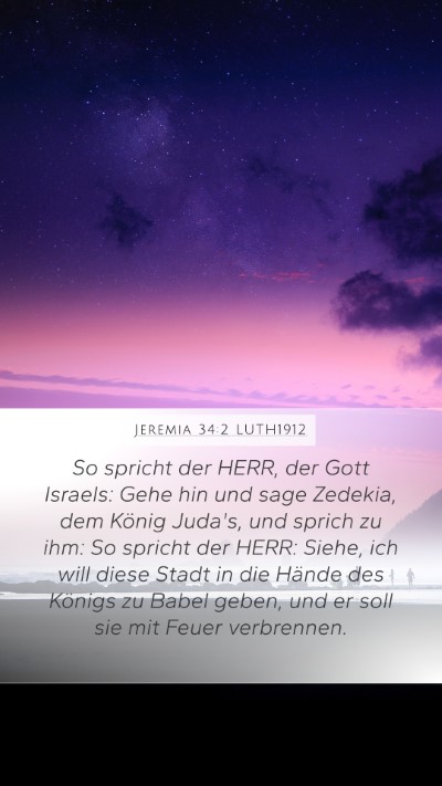 Jeremia 34:2 LUTH1912 Bible Verse Image