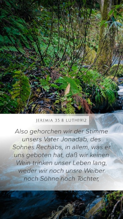 Jeremia 35:8 LUTH1912 Bible Verse Image