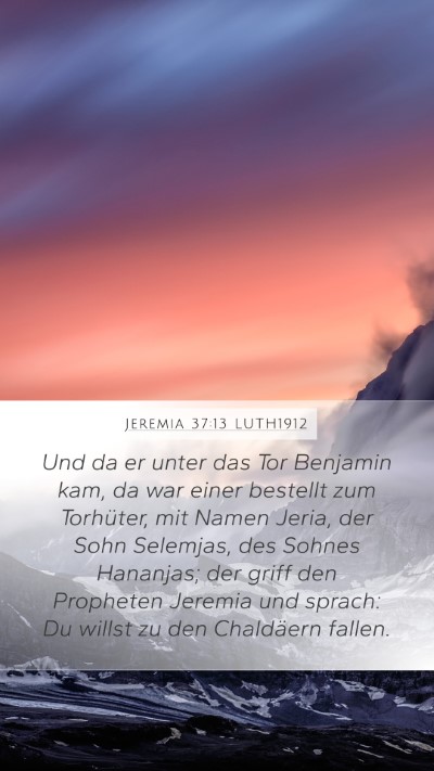 Jeremia 37:13 LUTH1912 Bible Verse Image