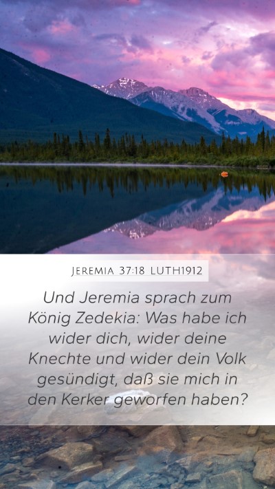 Jeremia 37:18 LUTH1912 Bible Verse Image
