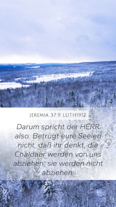 Jeremia 37:9 LUTH1912 Bible Verse Image