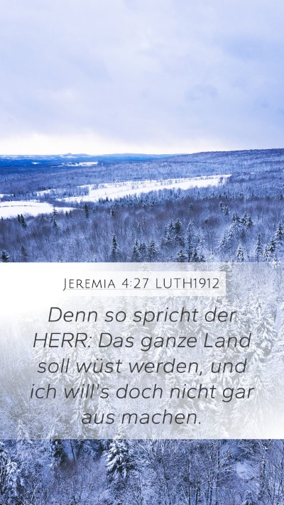 Jeremia 4:27 LUTH1912 Bible Verse Image