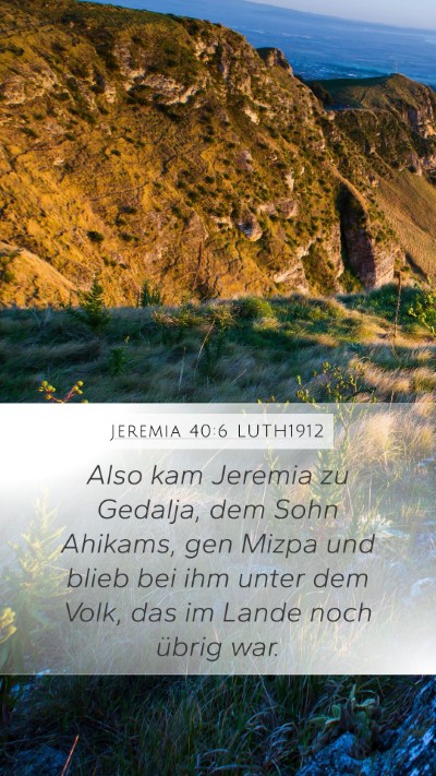 Jeremia 40:6 LUTH1912 Bible Verse Image