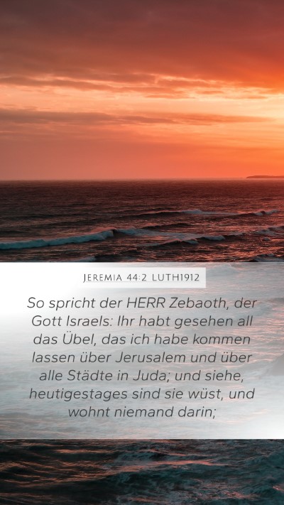 Jeremia 44:2 LUTH1912 Bible Verse Image