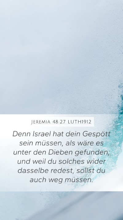 Jeremia 48:27 LUTH1912 Bible Verse Image