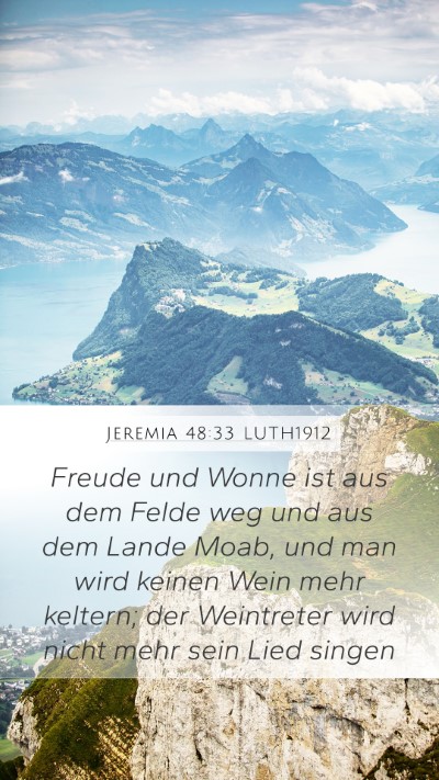 Jeremia 48:33 LUTH1912 Bible Verse Image