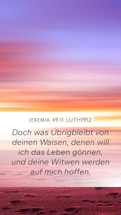 Jeremia 49:11 LUTH1912 Bible Verse Image