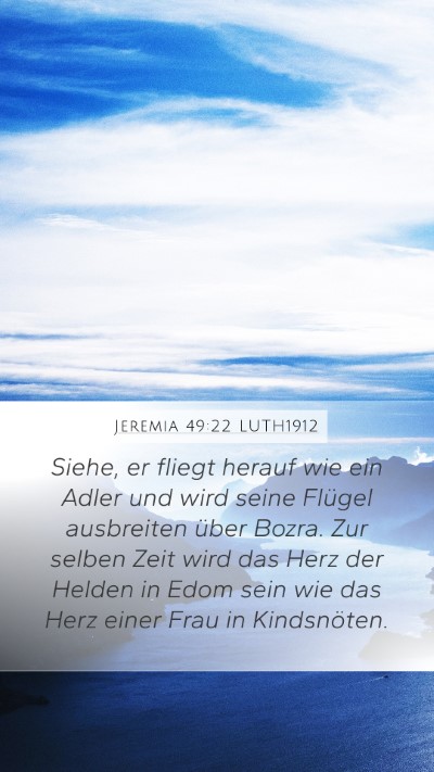 Jeremia 49:22 LUTH1912 Bible Verse Image
