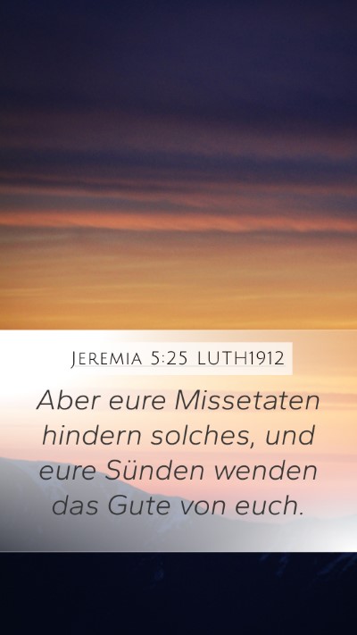 Jeremia 5:25 LUTH1912 Bible Verse Image