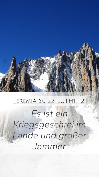 Jeremia 50:22 LUTH1912 Bible Verse Image