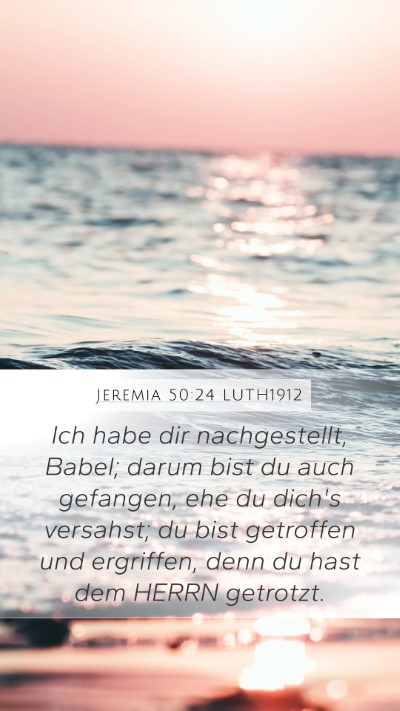 Jeremia 50:24 LUTH1912 Bible Verse Image