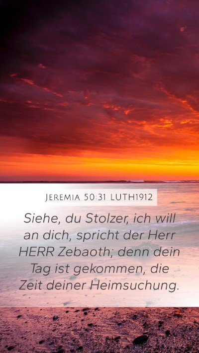 Jeremia 50:31 LUTH1912 Bible Verse Image