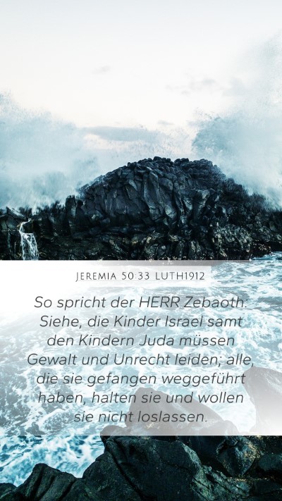 Jeremia 50:33 LUTH1912 Bible Verse Image