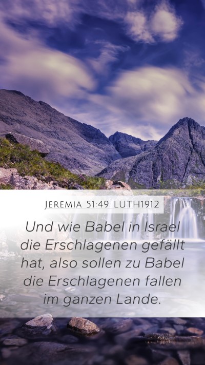 Jeremia 51:49 LUTH1912 Bible Verse Image