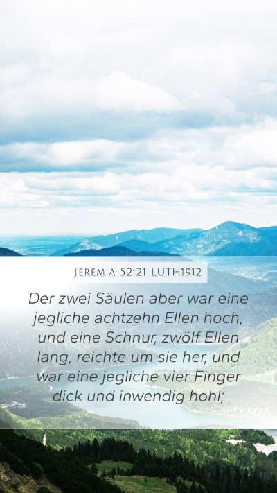 Jeremia 52:21 LUTH1912 Bible Verse Image