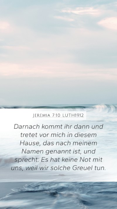 Jeremia 7:10 LUTH1912 Bible Verse Image