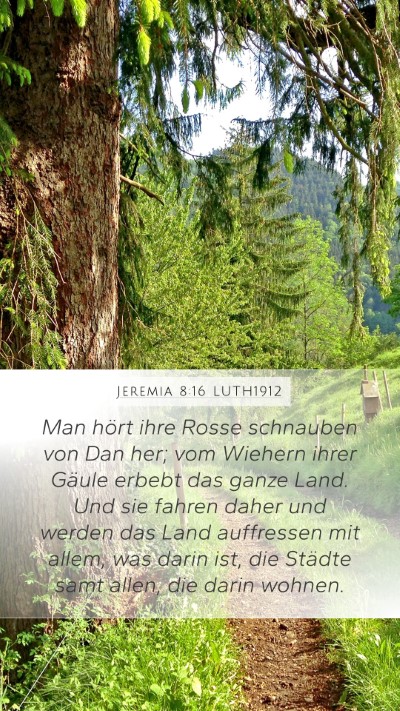 Jeremia 8:16 LUTH1912 Bible Verse Image