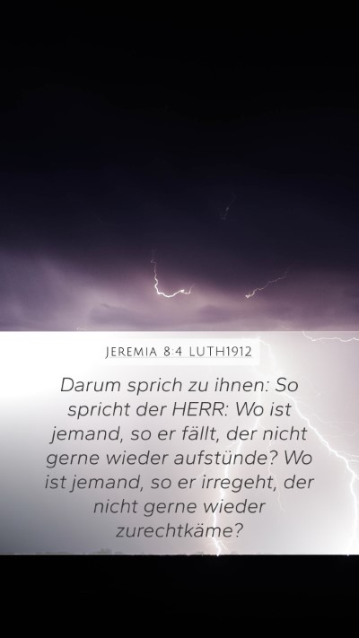 Jeremia 8:4 LUTH1912 Bible Verse Image