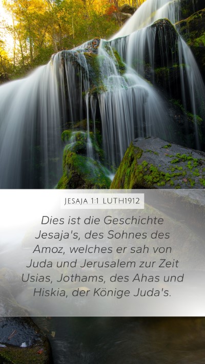 Jesaja 1:1 LUTH1912 Bible Verse Image