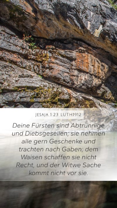 Jesaja 1:23 LUTH1912 Bible Verse Image